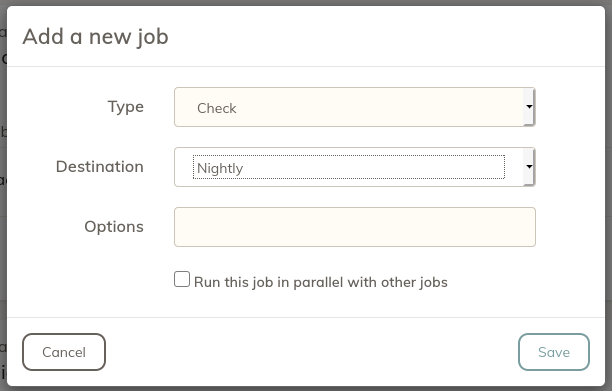 Add a new Check job in Duplicacy