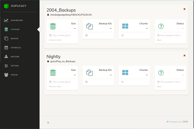 Initialized Storage