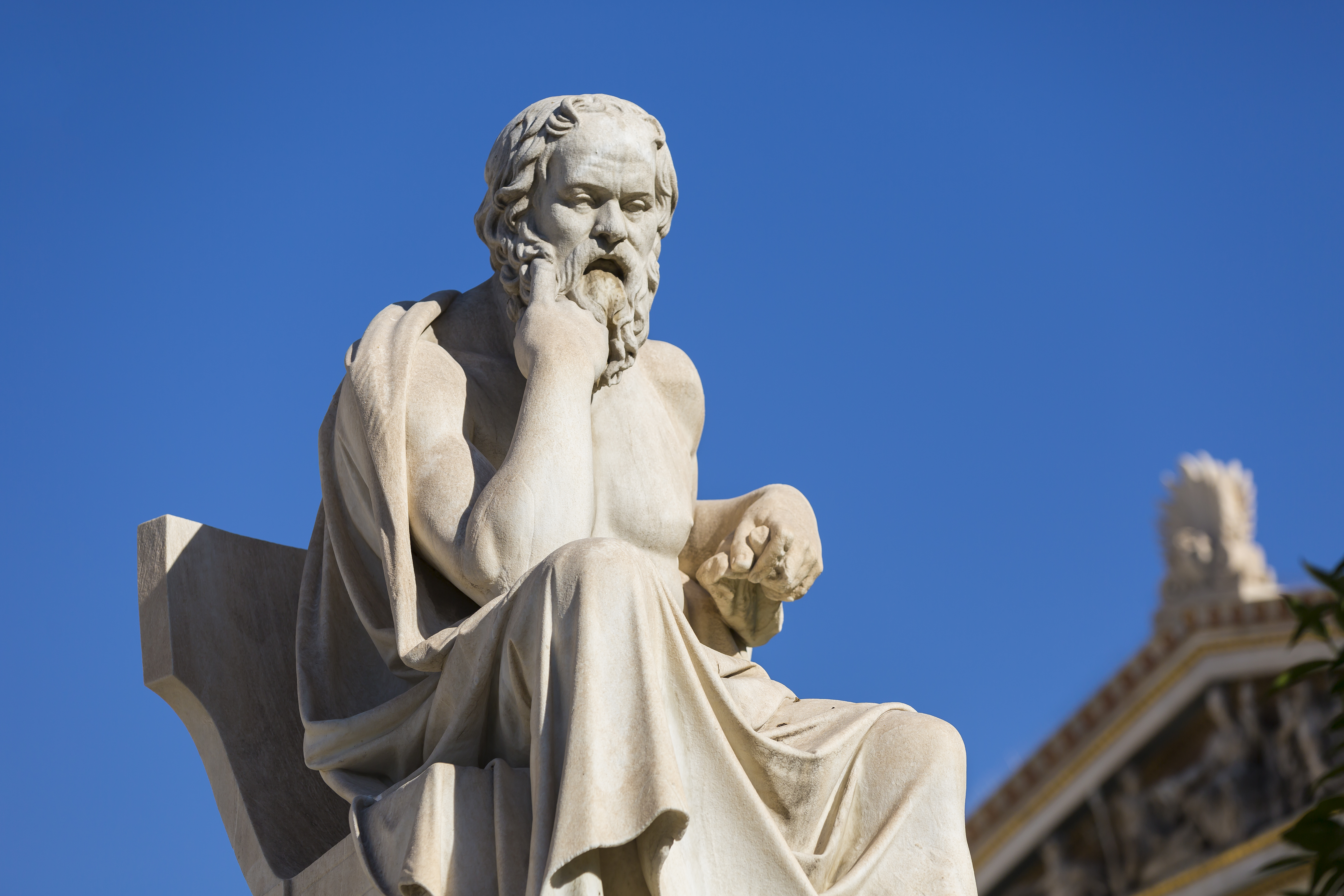 A statue of Socrates